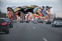 Beschleunigte Kunst auf der A9 bei München